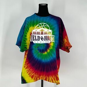 University of Oklahoma Basketball T-Shirt XL Field House Series Tie Dyed Rainbow